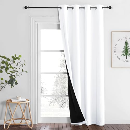 PONY DANCE Wärmeisolierende Vorhänge mit Ösen Gardinen Wohnzimmer 1 Stück H 260 x B 140 cm Doppellagiger Verdunkelungsvorhang Weiß Extra Lange Gardinen und Vorhänge 100% Blickdicht PONY DANCE Wärmeisolierende Vorhänge mit Ösen Gardinen Wohnzimmer 1 Stück H 260 x B 140 cm Doppellagiger Verdunkelungsvorhang Weiß Extra Lange Gardinen und Vorhänge 100% Blickdicht von PONY DANCE