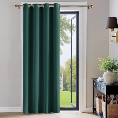 PONY DANCE Thermovorhang Kälteschutz Verdunkelungsvorhang 1 Stück H 210 x B 132 cm Türvorhang mit Ösen Gardinen Wohnzimmer Modern Blickdichte Vorhänge Ösenschal, Dunkelgrün PONY DANCE Thermovorhang Kälteschutz Verdunkelungsvorhang 1 Stück H 210 x B 132 cm Türvorhang mit Ösen Gardinen Wohnzimmer Modern Blickdichte Vorhänge Ösenschal, Dunkelgrün von PONY DANCE