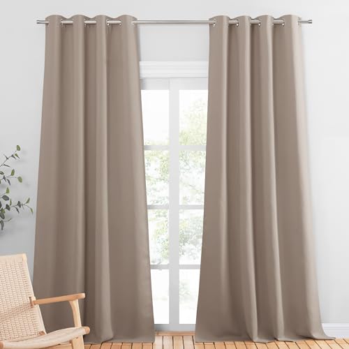 PONY DANCE Übergardinen Blickdicht Ösenschal 2er Set H 250 x B 132 cm Abdunkelnde Vorhänge Wohnzimmer Verdunklungsvorhänge Wärmeisolierend Thermal Curtains for Winter, Taupe PONY DANCE Übergardinen Blickdicht Ösenschal 2er Set H 250 x B 132 cm Abdunkelnde Vorhänge Wohnzimmer Verdunklungsvorhänge Wärmeisolierend Thermal Curtains for Winter, Taupe von PONY DANCE