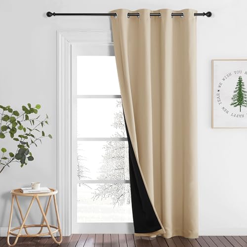 PONY DANCE Verdunkelungsvorhang Ösen 1 Stück H 240 x B 140 cm Thermovorhang Hitzeschutz Tür Doppellagige und Schwere Vorhänge Hitzeschutz und Wärmeisolierend, Biscotti Beige PONY DANCE Verdunkelungsvorhang Ösen 1 Stück H 240 x B 140 cm Thermovorhang Hitzeschutz Tür Doppellagige und Schwere Vorhänge Hitzeschutz und Wärmeisolierend, Biscotti Beige von PONY DANCE
