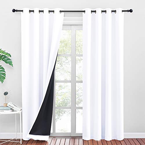 PONY DANCE Vorhang Weiß Blickdicht Ösenvorhang 2er Set H 200 x B 140 cm Doppellagige und Lichtundurchlässige Gardinen für Schlafzimmer Schwere Vorhänge gegen Hitze Thermovorhang PONY DANCE Vorhang Weiß Blickdicht Ösenvorhang 2er Set H 200 x B 140 cm Doppellagige und Lichtundurchlässige Gardinen für Schlafzimmer Schwere Vorhänge gegen Hitze Thermovorhang von PONY DANCE