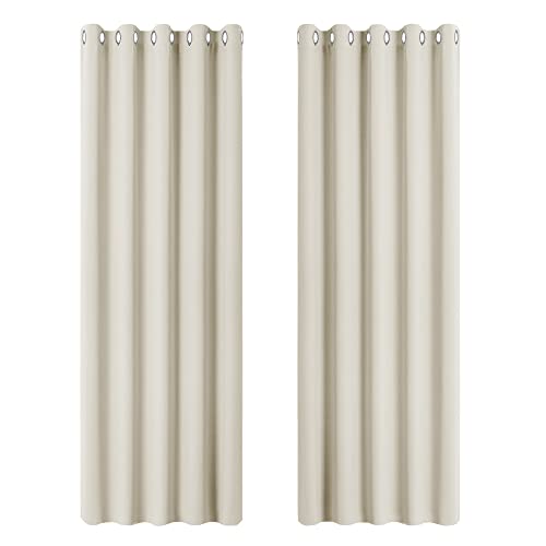 PONY DANCE Thermovorhang Hitzeschutz mit Ösen Gardienen 2-Set H 228 x B 117 cm Verdunkelnde Vorhänge Wohnzimmer Deko Verdunklungsgardine Thermal Curtains, Hellbeige PONY DANCE Thermovorhang Hitzeschutz mit Ösen Gardienen 2-Set H 228 x B 117 cm Verdunkelnde Vorhänge Wohnzimmer Deko Verdunklungsgardine Thermal Curtains, Hellbeige von PONY DANCE