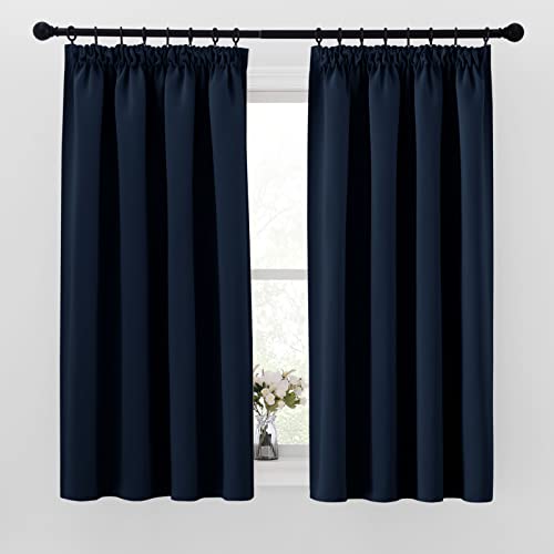 PONY DANCE Vorhang Dunkelblau Blickdicht Übergardinen mit Kräuselband 2er Set H 160 x B 140 cm Verdunklungsvorhänge für Schiene Wohnzimmer Gardinen Kurz Thermogardine gegen Hitze PONY DANCE Vorhang Dunkelblau Blickdicht Übergardinen mit Kräuselband 2er Set H 160 x B 140 cm Verdunklungsvorhänge für Schiene Wohnzimmer Gardinen Kurz Thermogardine gegen Hitze von PONY DANCE