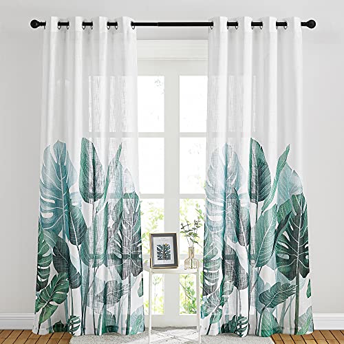 PONY DANCE Wohnzimmer Gardinen Modern 2er Set H 240 x B 132 cm Voile Gardine Weiss Leinenopik Vorhang Transparent Balkontür Vorhang Dekoschals Vorhänge mit Muster Ösenvorhang Halbtransparent PONY DANCE Wohnzimmer Gardinen Modern 2er Set H 240 x B 132 cm Voile Gardine Weiss Leinenopik Vorhang Transparent Balkontür Vorhang Dekoschals Vorhänge mit Muster Ösenvorhang Halbtransparent von PONY DANCE