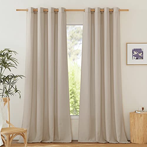 PONY DANCE Wohnzimmer Vorhänge Leinen Boho Ösenvorhang 2er Set H 245 x B 140 cm Leinenoptik Gardinen mit Ösen Leinenvorhang Halbtransparent Linen Curtains for Living Room, Taupe PONY DANCE Wohnzimmer Vorhänge Leinen Boho Ösenvorhang 2er Set H 245 x B 140 cm Leinenoptik Gardinen mit Ösen Leinenvorhang Halbtransparent Linen Curtains for Living Room, Taupe von PONY DANCE