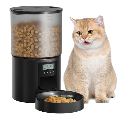 Futterautomat Katze Katzenfutter Automat mit Timer: 10s-Ruf zum Essen - Futternapf mit Automatic Futterautomat 4L- Trockenfutter Futterspender Automatisch für Katze und Hund Futterautomat Katze Katzenfutter Automat mit Timer: 10s-Ruf zum Essen - Futternapf mit Automatic Futterautomat 4L- Trockenfutter Futterspender Automatisch für Katze und Hund von POOEKEN