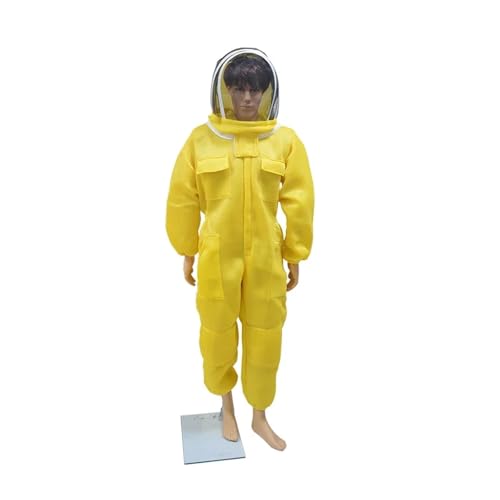 3D Atmungsaktive Luft Baumwolle Stoff Design Bienenzucht Schutz Kleidung Kleidung Anti-bienen Kleidung Imker Kostüm ,Atmungsaktiv(Fencing Hat Yellow,2XL) von POOIQX