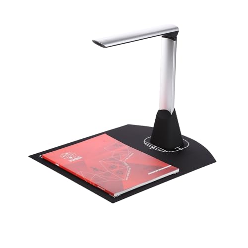 BK34 Dokumentenkamera-Scanner, 5-Megapixel-HD-Kamera im A4-Erfassungsformat mit LED-Licht-Lehrsoftware for Klassenlehrer,Effizienz Steigern von POOIQX