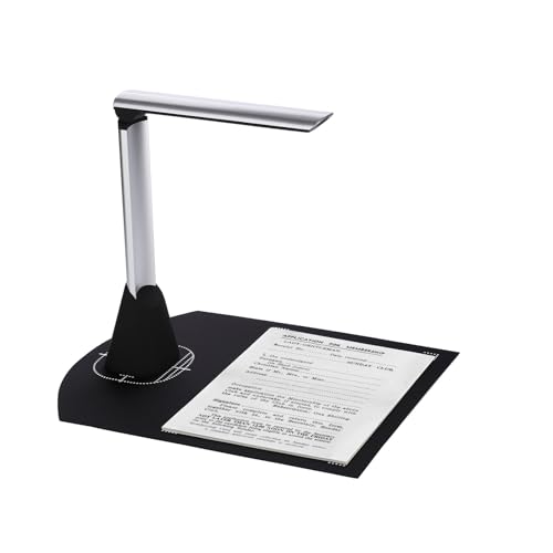 BK34 Dokumentenkamera-Scanner, 5-Megapixel-HD-Kamera im A4-Erfassungsformat mit LED-Licht-Lehrsoftware for Online-Unterricht,Effizienz Steigern von POOIQX