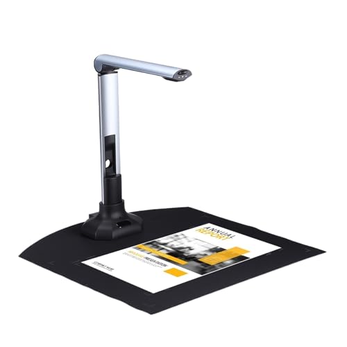 BK52 Tragbarer Buch- und Dokumentenkamerascanner, Erfassungsgröße A3 HD 10 MP USB 2.0 Hochgeschwindigkeitsscanner LED-Licht for den Export im PDF-Format,Effizienz Steigern von POOIQX
