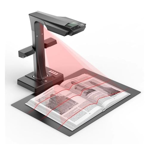 Buchdokumentenscanner Tragbare 24-Megapixel-Kamera im A3-Format mit intelligenter OCR-LED-Tischschreibtischlampe for das Familien-Heimbüro,Effizienz Steigern von POOIQX