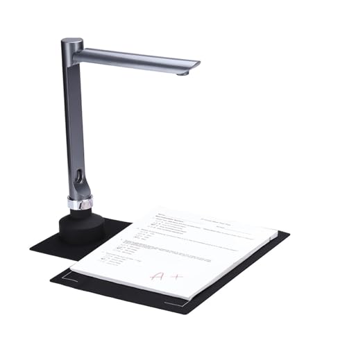 F60A USB-Dokumentenkamera-Scanner, 5 MP HD-Kamera im A4-Format mit LED-Licht-Lehrsoftware for den Online-Unterricht von Lehrern im Klassenzimmer,Effizienz Steigern von POOIQX