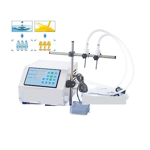 Flüssigkeitsfüllmaschine Halbautomatische Doppeldüsen Getränkesaft Parfümfläschchen Wasser 50-4000 ml Flaschenfüller ,Präzise Quantifizierung von POOIQX