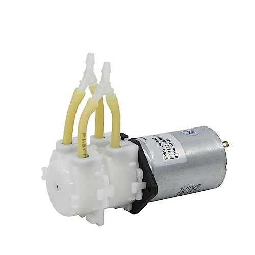 KPP2 Mikro-Peristaltikpumpe, 24 V, 12 V, selbstansaugende Pumpe mit geringem Durchfluss und Niederdruck-Dosierpumpe mit doppeltem Pumpenkopf ,Präzise Quantifizierung(12V In Parallel,KPP2-B10) von POOIQX