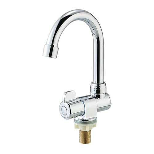 POOIQX Rotation Kupfer Waschbecken Wasserhahn, Kaltdeck Küche Klappbar Wohnwagen Badezimmer Wasserhahn for Marine Boot Deck Camper Langlebige Haltbarkeit von POOIQX