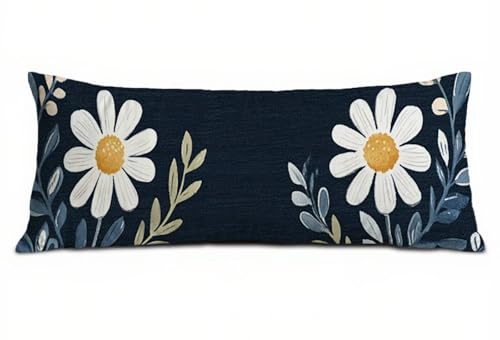 Blau Seitenschläferkissen Bezug 60 x 180 cm Gänseblümchen Seitenschläferkissen mit Unsichtbarem Reißverschluss, Doppelseitig Drucken Samt Verbessern Sie Schlafqualität Body Pillow, Geschenke B-2778 Blau Seitenschläferkissen Bezug 60 x 180 cm Gänseblümchen Seitenschläferkissen mit Unsichtbarem Reißverschluss, Doppelseitig Drucken Samt Verbessern Sie Schlafqualität Body Pillow, Geschenke B-2778 von POOJNNPP