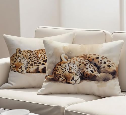 Kissenbezug 30x50 cm Tier Sofakissen 2er Set Leopard Dekokissen mit Unsichtbarem Reißverschluss, Samt Atmungsaktive, Langlebige Rechteck Kissenbezüge für Sofa Schlafzimmer Deko Wohnzimmer R-1456 Kissenbezug 30x50 cm Tier Sofakissen 2er Set Leopard Dekokissen mit Unsichtbarem Reißverschluss, Samt Atmungsaktive, Langlebige Rechteck Kissenbezüge für Sofa Schlafzimmer Deko Wohnzimmer R-1456 von POOJNNPP