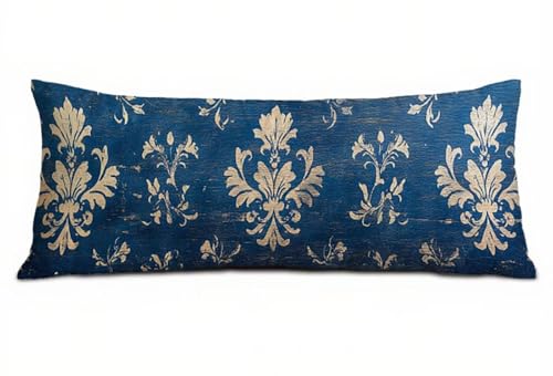 Kissenbezug 40 x 145 Seitenschläferkissen Bezug Böhmen Schwangerschaftskissen, Samt Weich Seitenschläferkissen Sie Schlafqualität Body Pillow, für Deko Wohnzimmer Sofa Kopfkissenbezug Blau B-2820 Kissenbezug 40 x 145 Seitenschläferkissen Bezug Böhmen Schwangerschaftskissen, Samt Weich Seitenschläferkissen Sie Schlafqualität Body Pillow, für Deko Wohnzimmer Sofa Kopfkissenbezug Blau B-2820 von POOJNNPP
