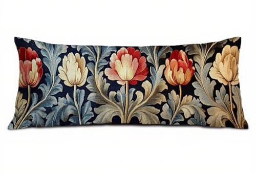 Kissenbezug 40 x 145 Seitenschläferkissen Bezug Böhmen Schwangerschaftskissen, Samt Weich Seitenschläferkissen Sie Schlafqualität Body Pillow, für Deko Wohnzimmer Sofa Kopfkissenbezug Blume B-2809 Kissenbezug 40 x 145 Seitenschläferkissen Bezug Böhmen Schwangerschaftskissen, Samt Weich Seitenschläferkissen Sie Schlafqualität Body Pillow, für Deko Wohnzimmer Sofa Kopfkissenbezug Blume B-2809 von POOJNNPP