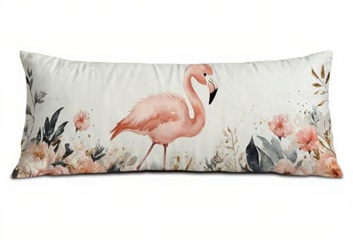 Seitenschläferkissen Bezug 30 x 90, Flamingo Kissenbezug 30x90 cm Seitenschläferkissen, Samt Atmungsaktiv und Weich Schwangerschaftskissen Blume, für Schlafzimmer Deko Wohnzimmer, Geschenke B-2433 Seitenschläferkissen Bezug 30 x 90, Flamingo Kissenbezug 30x90 cm Seitenschläferkissen, Samt Atmungsaktiv und Weich Schwangerschaftskissen Blume, für Schlafzimmer Deko Wohnzimmer, Geschenke B-2433 von POOJNNPP