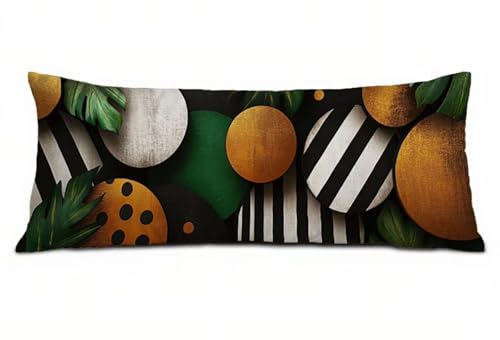 Seitenschläferkissen Bezug 30 x 90, Grün Kissenbezug 30x90 cm Seitenschläferkissen, Samt Atmungsaktiv und Weich Schwangerschaftskissen Einfachheit, für Sofa Schlafzimmer Deko Wohnzimmer B-2609 von POOJNNPP
