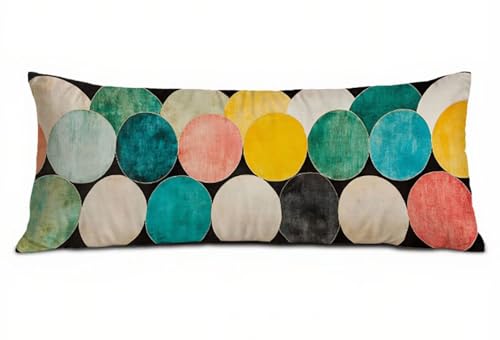 Seitenschläferkissen Bezug 50 x 150, Geometrie Kissenbezug 50x150 cm Seitenschläferkissen, Samt Atmungsaktiv und Weich Schwangerschaftskissen Farbe, für Sofa Schlafzimmer Deko Wohnzimmer B-2447 Seitenschläferkissen Bezug 50 x 150, Geometrie Kissenbezug 50x150 cm Seitenschläferkissen, Samt Atmungsaktiv und Weich Schwangerschaftskissen Farbe, für Sofa Schlafzimmer Deko Wohnzimmer B-2447 von POOJNNPP