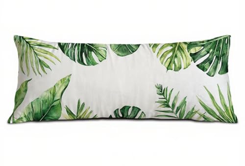 Seitenschläferkissen Bezug 50 x 150, Grün Kissenbezug 50x150 cm Seitenschläferkissen, Samt Atmungsaktiv und Weich Schwangerschaftskissen Blatt, für Sofa Schlafzimmer Deko Wohnzimmer, Geschenke B-2590 Seitenschläferkissen Bezug 50 x 150, Grün Kissenbezug 50x150 cm Seitenschläferkissen, Samt Atmungsaktiv und Weich Schwangerschaftskissen Blatt, für Sofa Schlafzimmer Deko Wohnzimmer, Geschenke B-2590 von POOJNNPP