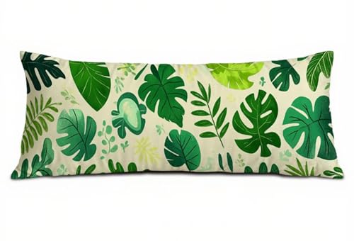 Seitenschläferkissen Bezug 60 x 180, Tropisch Kissenbezug 60x180 cm Seitenschläferkissen, Leinen Atmungsaktiv und Weich Schwangerschaftskissen Anlage, für Sofa Schlafzimmer Deko Wohnzimmer B-2695 Seitenschläferkissen Bezug 60 x 180, Tropisch Kissenbezug 60x180 cm Seitenschläferkissen, Leinen Atmungsaktiv und Weich Schwangerschaftskissen Anlage, für Sofa Schlafzimmer Deko Wohnzimmer B-2695 von POOJNNPP