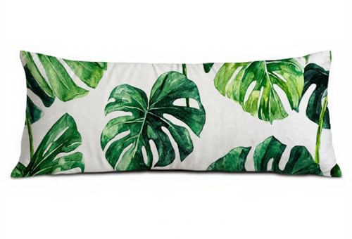 Tropisch Seitenschläferkissen Bezug 40 x 120 cm Blatt Seitenschläferkissen mit Unsichtbarem Reißverschluss, Doppelseitig Drucken Samt Verbessern Sie Schlafqualität Body Pillow, Geschenke Fraue B-2764 Tropisch Seitenschläferkissen Bezug 40 x 120 cm Blatt Seitenschläferkissen mit Unsichtbarem Reißverschluss, Doppelseitig Drucken Samt Verbessern Sie Schlafqualität Body Pillow, Geschenke Fraue B-2764 von POOJNNPP