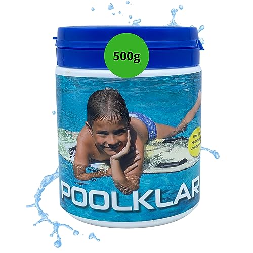 POOL BOOSTER Poolklar Pulver 500 g I Wasserpflege für Pool, Whirlpool & Planschbecken I Pool Reiniger für klares Wasser I Poolpflege gegen grünes Wasser I Poolklar mit Ascorbinsäure & Vitamin C von POOL BOOSTER