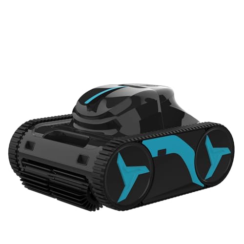 AI Wireless Robotic Pool Cleaner mit intelligentem Pfad-Scanning - Maximale Leistung Flexible Laufzeiten - Kabelloser Akku Poolroboter Poolreiniger GFK Fliesenpool Folienpool Hohe Akkulaufzeit (M80) von POOL Total