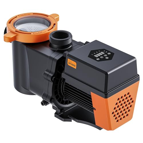 AquaSphere InverGreen Poolpumpe DG18 - Regelbare & Stromsparende Poolpumpe mit LCD-Display - 18 m³/h Förderleistung - Für Pools 30-50 m³ - Leise & Effizient, 750 Watt von POOL Total