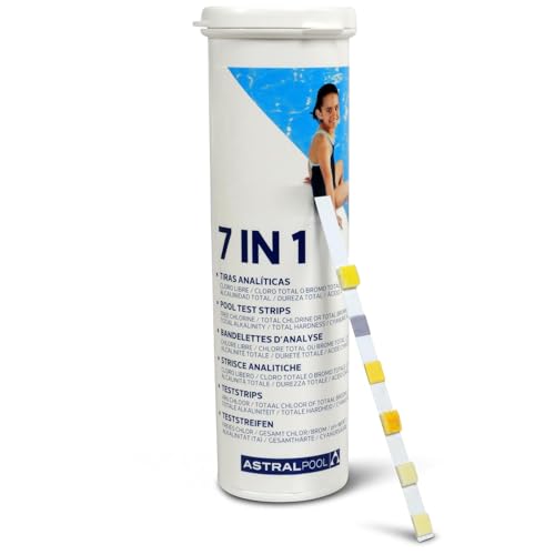 Astral Pool 7 in 1 Teststreifen 50 Stück Zuverlässige Wasseranalyse Einfache Anwendung Präzise Ergebnisse Perfekt für Pools & Whirlpools Astral Pool 7 in 1 Teststreifen 50 Stück Zuverlässige Wasseranalyse Einfache Anwendung Präzise Ergebnisse Perfekt für Pools & Whirlpools von POOL Total