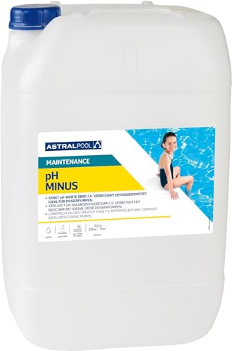 Astralpool pH Plus Flüssig 20 Liter | Schnell wirkender pH-Heber für Pools & Whirlpools | Einfache Anwendung | Schützt vor Kalk & Hautreizungen | Dosieranlage Pumpendosierung von POOL Total