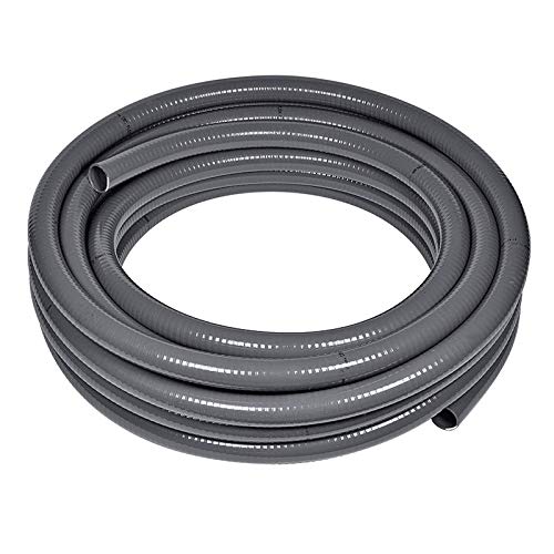 POOL Total 12 m Flexfit Flexibler PVC Druckschlauch Ø 50mm, grau Flex Rohr/Schlauch zur unterirdischen Verlegung von POOL Total