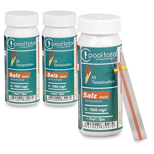 POOL Total Teststreifen Salz (NaCl) 0-7000 mg/l (20 TestStrips)… (3) von POOL Total