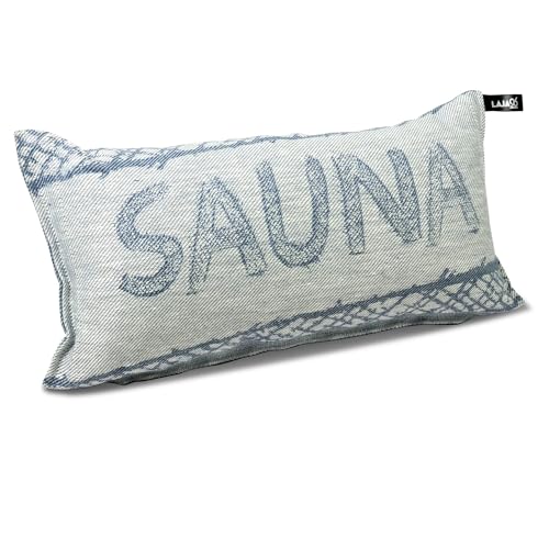 POOL Total Jokipiin Premium Saunakissen 40 x 22 cm - 100% Made in Finland - Reisekissen Ökotex Leinen Baumwolle Wellness Nackenstütze Lieblingskissen Kopfstütze (1x Tampere) von POOL Total