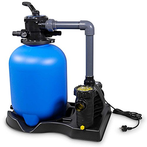 POOL Total OKU Sandfilteranlage Bali Premium bis 45 m³ Beckengröße - 500 mm Filterkessel - Leistungsstarke 700W Aqua Plus 11 Filterpumpe - 6-Wege-Ventil von POOL Total