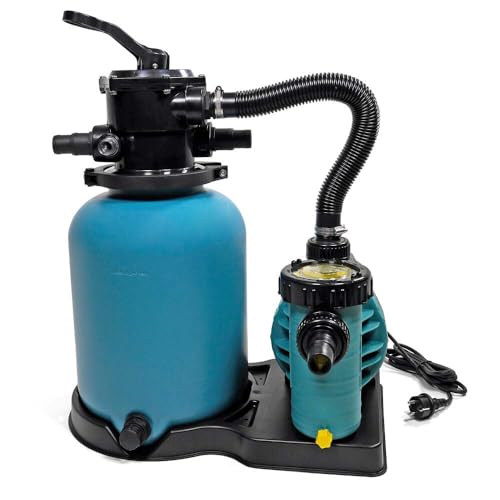 POOL Total Sandfilteranlage Brillant Ø 400 - AquaPlus 8 Timer Edition - Zeitsteuerung - Filterkessel - Selbstansaugende Filterpumpe - 6-Wege Top-Mount Rückspülventil von POOL Total