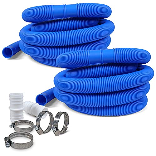 POOL Total Schwimmbad Schlauch blau Ø38mm, 2X 6,00m + 2 Verbinder + 4 V2A Schellen POOL Total Schwimmbad Schlauch blau Ø38mm, 2X 6,00m + 2 Verbinder + 4 V2A Schellen von POOL Total