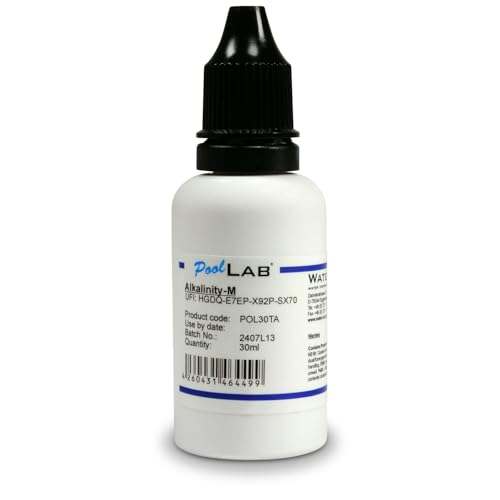 PoolLab 2.0 Alka-M Flüssigreagenz - Für Professionelle Pooltests - Flasche mit 30ml - Made in Germany - Hochpräzise Wasseranalyse für Pools und Spa PoolLab 2.0 Alka-M Flüssigreagenz - Für Professionelle Pooltests - Flasche mit 30ml - Made in Germany - Hochpräzise Wasseranalyse für Pools und Spa von POOL Total