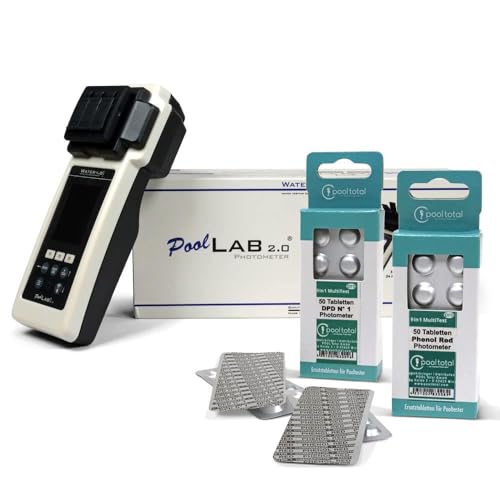 PoolLab 2.0 Photometer Special Edition - Professioneller Pooltester mit Bluetooth & WiFi - Wasserdicht nach IP68 - Misst 24 Parameter - Wasseranalyse für Pools und Spa - inkl. Zubehörpaket von POOL Total