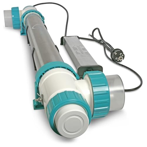 Premium 40W UVC Klärer Duplex (Salzwasser) Wasserklärer mit UV Lampe Teichklärer Entkeimungsgerät für Schwimmbecken und Pool Vorklärgerät Effizient Umweltfreundlich Sauber Klares Wasser von POOL Total