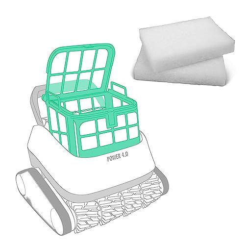 Feinfilter Flux - Ersatzfilter für vollautomatische Poolroboter Power 4.0 und Power Evolution 4.0 - Auswaschbar - Qualitativ hochwertiges Filtermaterial (2X Stück) von POOL Total