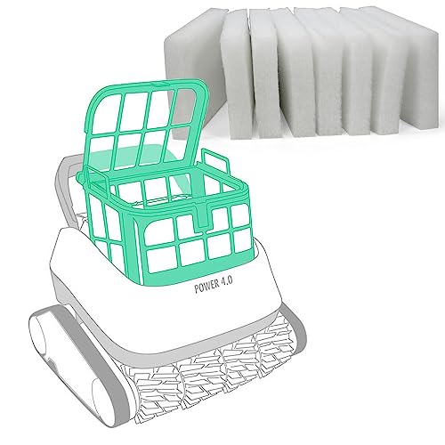 Feinfilter Flux - Ersatzfilter für vollautomatische Poolroboter Power 4.0 und Power Evolution 4.0 - Auswaschbar - Qualitativ hochwertiges Filtermaterial (8X Stück) von POOL Total