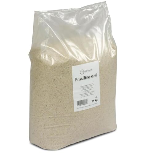 Quarzfiltersand 25 kg DIN EN 19623 - Quarzsand für Filteranlagen - Sandfilteranlage Pool Schwimmbad Swimmingpool (0,4-0,8 mm) von POOL Total