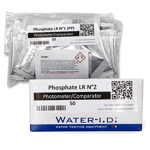 Reagenz-Set zur Messung von Phosphat (LR) im Pool - Geeignet für den PoolLab 2.0 und PrimeLab - Nicht für manuelle Schütteltester! - Originalprodukt von Water-i.d. von POOL Total