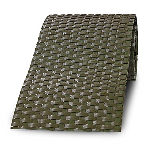 Sichtschutzstreifen Zaun 255 cm x 19 cm - Sichtschutz Zaunfolie PE-Rattan Sichtschutz Zaunblende Sichtschutzstreifen für Metall und Gittermattenzaun - Grün von POOL Total