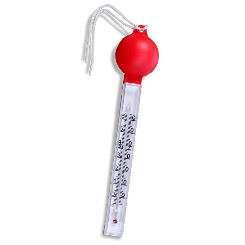 Stabthermometer mit roter Kugel/Schwimmbadthermometer/Thermometer für Pool/Wassertemperatur von POOL Total