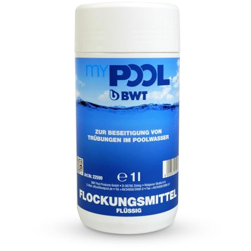 myPOOL Flockungsmittel 1 l - Beseitigt Trübungen im Poolwasser - Flüssig-Flockmittel für Sandfilter - Sofortige Filtrationsverbesserung - Wirksam bei pH 7,2–7,4 myPOOL Flockungsmittel 1 l - Beseitigt Trübungen im Poolwasser - Flüssig-Flockmittel für Sandfilter - Sofortige Filtrationsverbesserung - Wirksam bei pH 7,2–7,4 von POOL Total